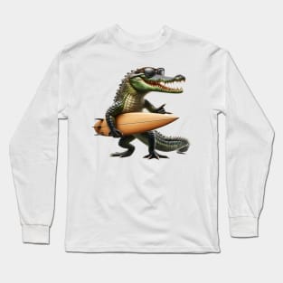 Copy of Funny - Crocodile surfer Long Sleeve T-Shirt